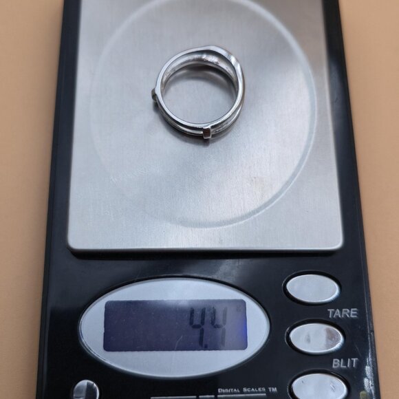 Size 9 Sterling Silver Genuine Diamonds Ring Guard Ring A5110 - Picture 9 of 9